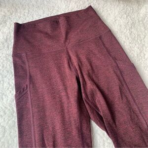 Aerie burgundy heather pocket high waisted leggings athletic women’s size XS